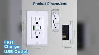 Fast Charge USB Outlet w/ Night Light