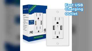 USB Wall Outlet Charge Faster Safer