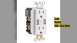 GFCI Outlet with USB Safe Charging