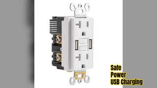 20A GFCI Outlet USB Charger Safe Power