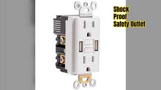 Secure GFCI Outlet A  USB Safety